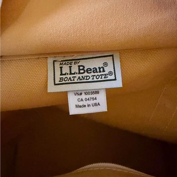 L. L. Bean Rare Color Yellow Canvas Boat and Tote Bag - Picture 5 of 13
